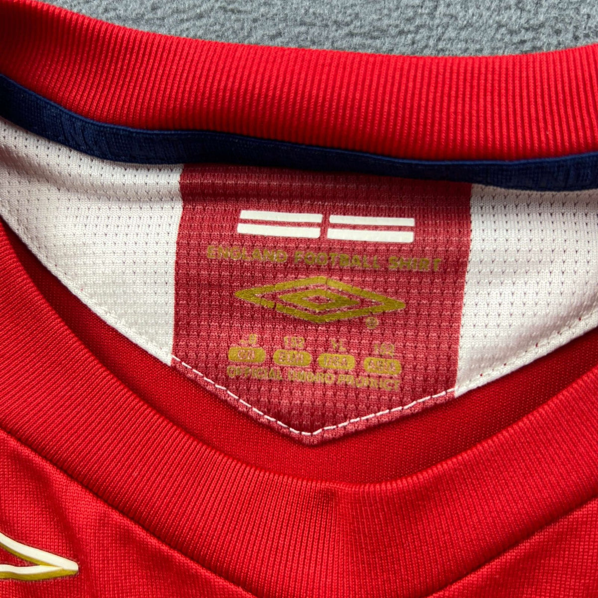 Anglia 2006-08 Umbro vendég „Ellis #9” foci mez gyerek 146-os