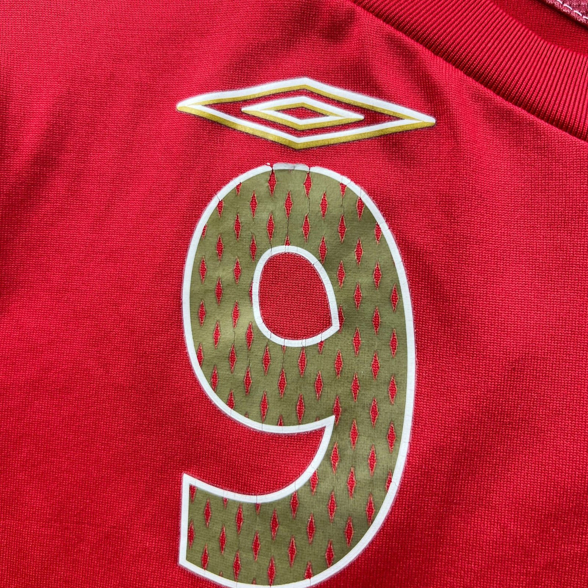 Anglia 2006-08 Umbro vendég „Ellis #9” foci mez gyerek 146-os
