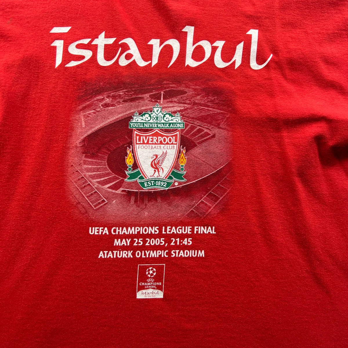 Liverpool UEFA Champions League Final 2005 tee size XL