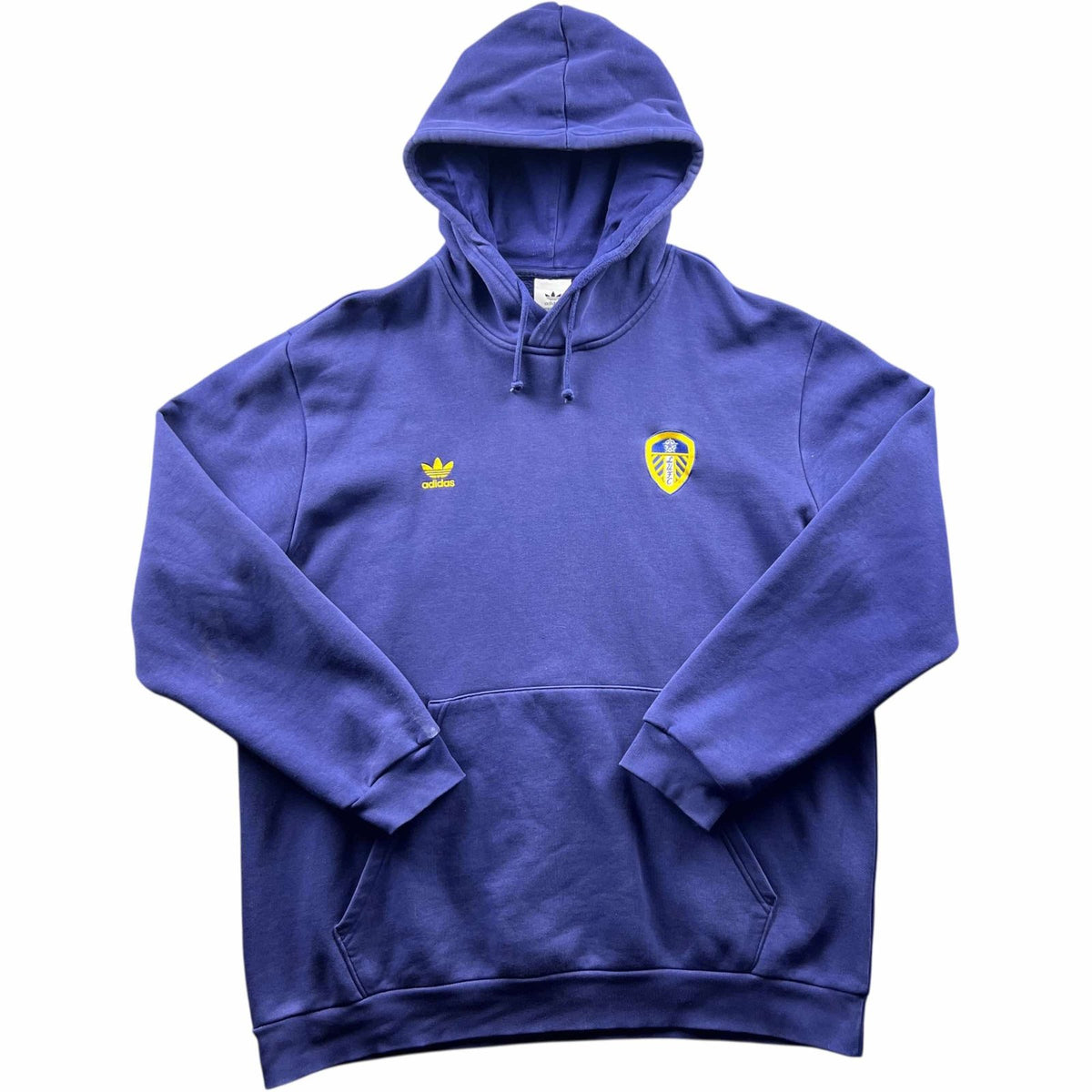 Leeds United 2022-23 Adidas kapucnis felső XXL-es