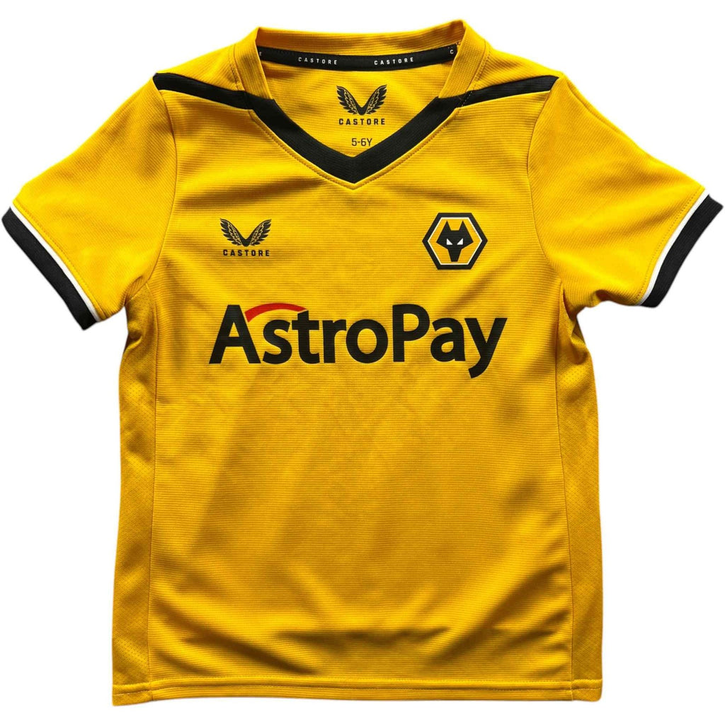 Wolverhampton Wanderers 2022-23 Castore home football shirt size 5-6Y