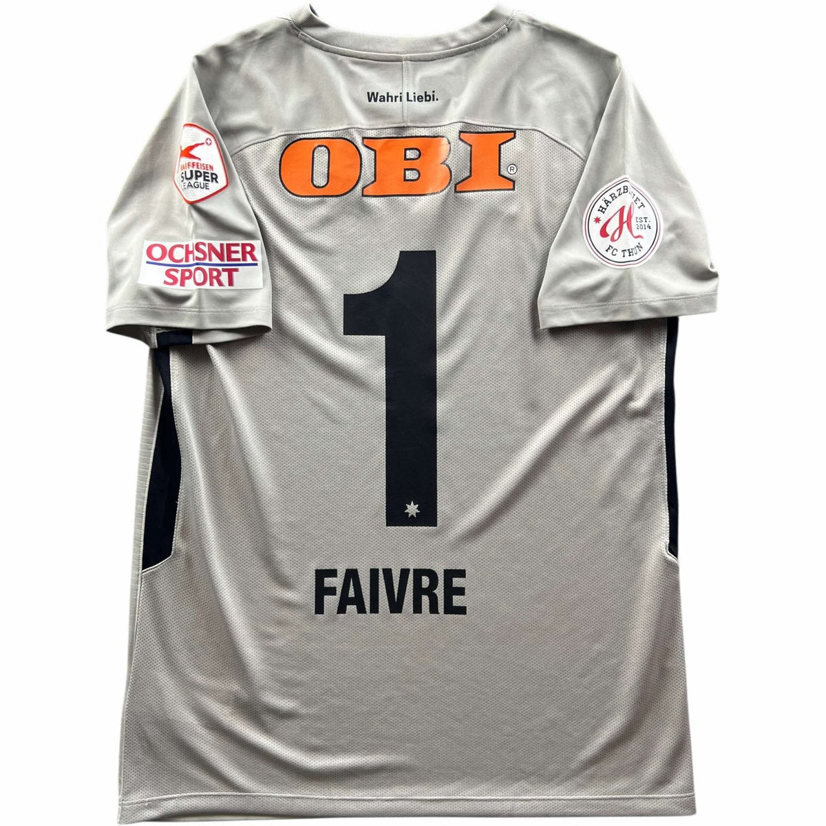 FC Thun 2018-19 Nike goalkeeper Guillaume Faivre football shirt size L