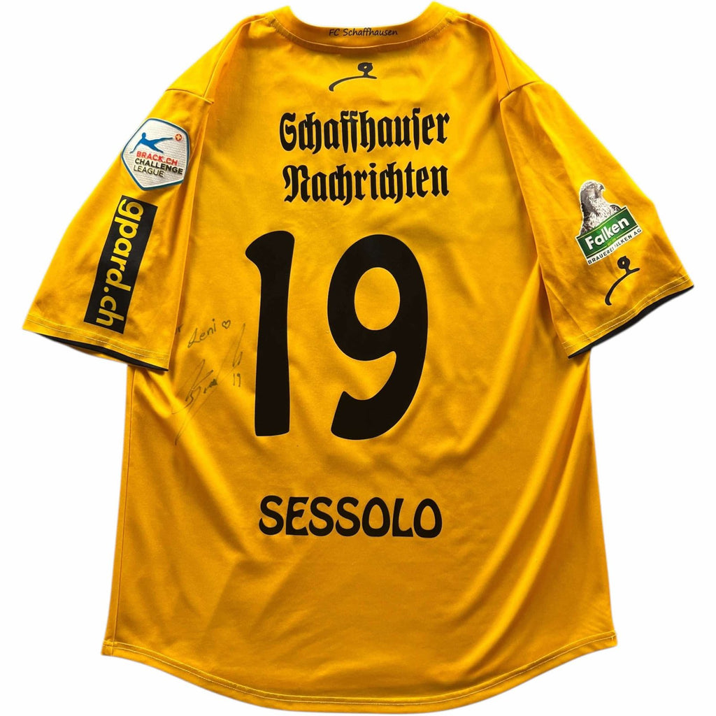 Schaffhausen 2017-18 Gepard home Helios Sessolo *Signed* football shirt size S