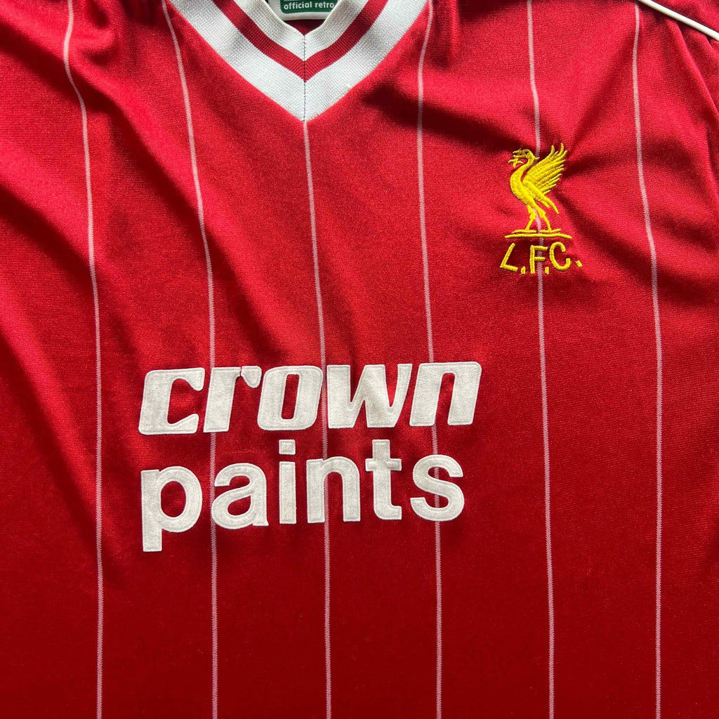 Liverpool 1982-85 Score Draw hazai retro foci mez M-es
