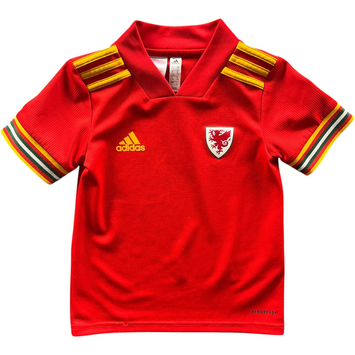 Wales 2019-21 Adidas hazai foci mez gyerek 110-es
