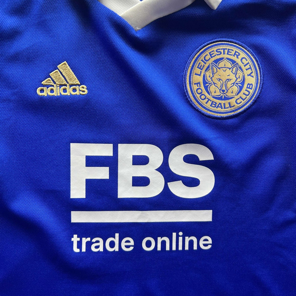 Leicester City 2022-23 Adidas hazai foci mez gyerek 128-as