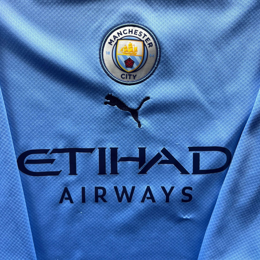 Manchester City 2022-23 Puma hazai „Zac #8” hosszú ujjú foci mez gyerek 128-as