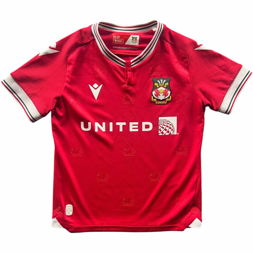 Wrexham 2023-24 Macron hazai foci mez gyerek 120-132-es