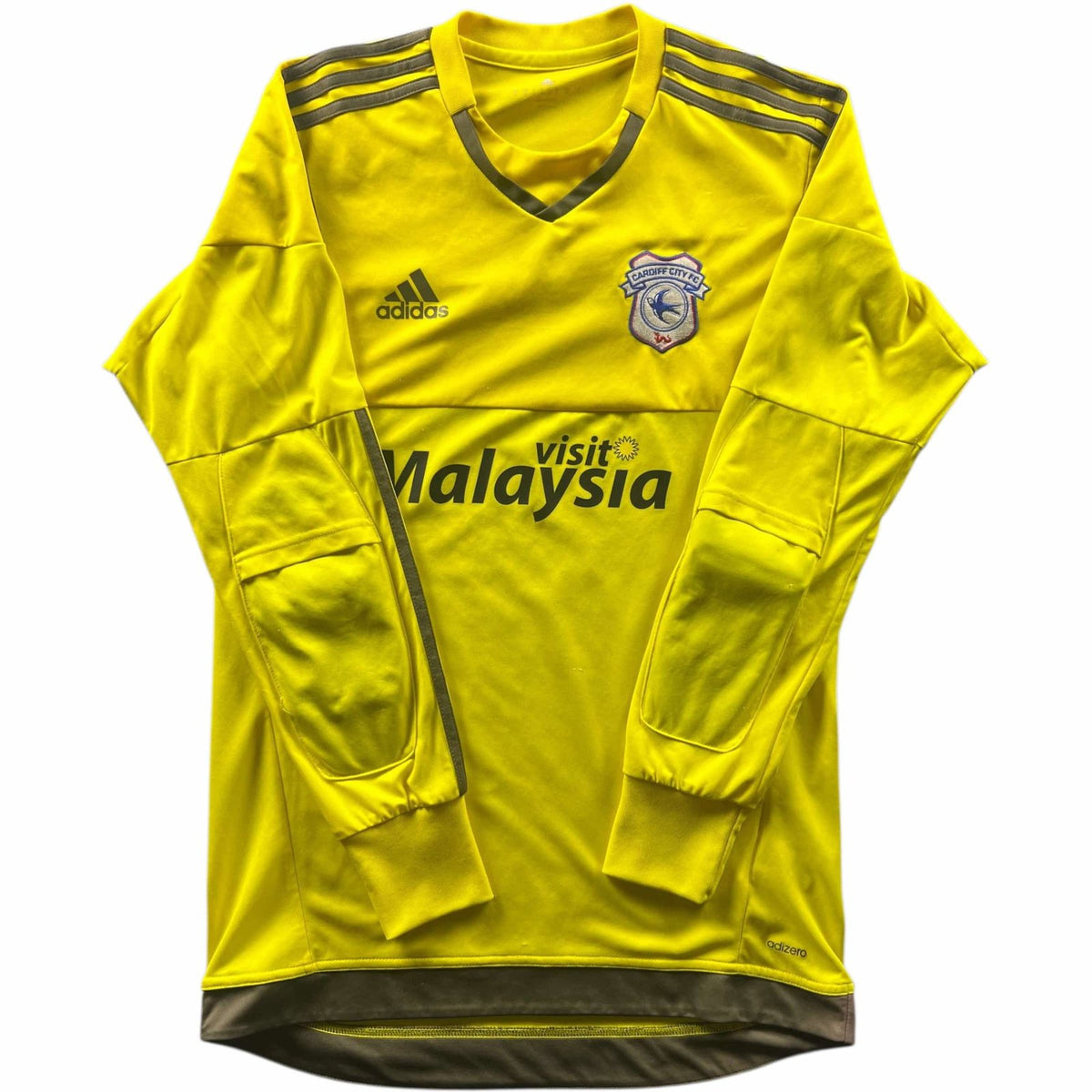 Cardiff City 2015-16 Adidas goalkeeper football shirt size S