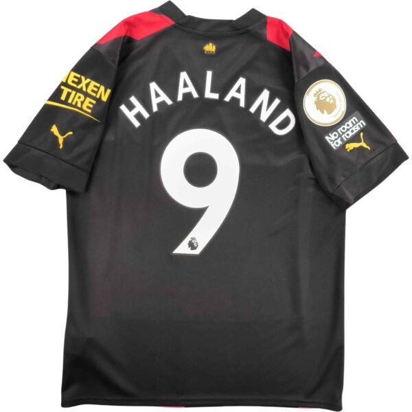 Manchester City 2022-23 Puma vendég Erling Haaland foci mez M-es