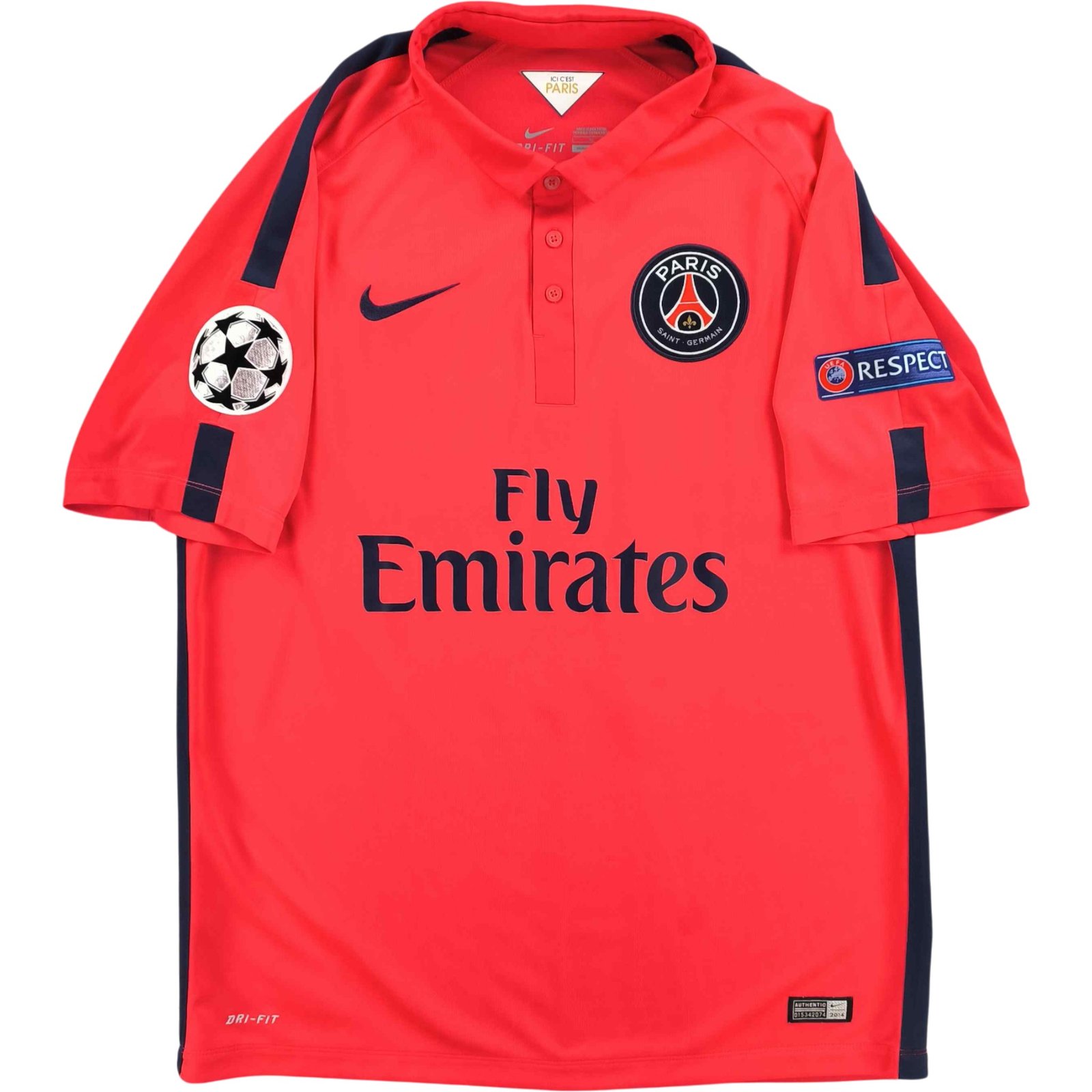 PSG Paris Saint-Germain 2014-15 Nike harmadik számú BL Zlatan Ibrahimovic foci mez L-es - Image 2