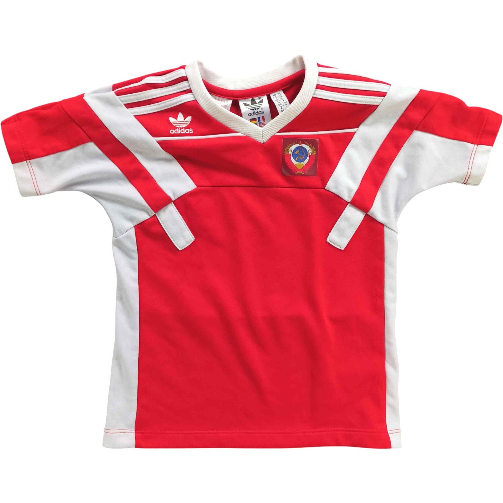 Oroszország Orosz válogatott 1980's style Adidas hazai retro foci mez gyerek 104-es