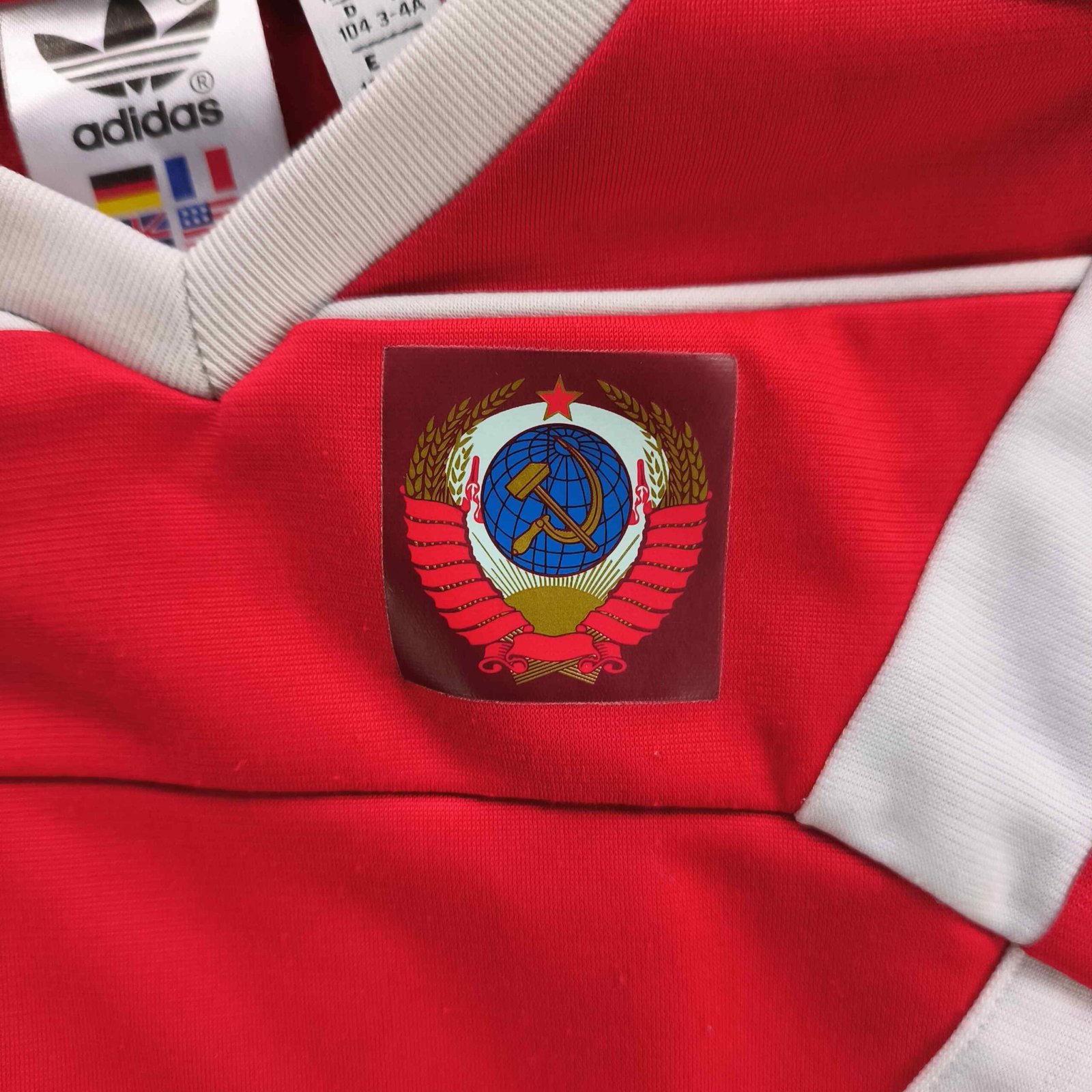 Oroszország Orosz válogatott 1980's style Adidas hazai retro foci mez gyerek 104-es - Image 3