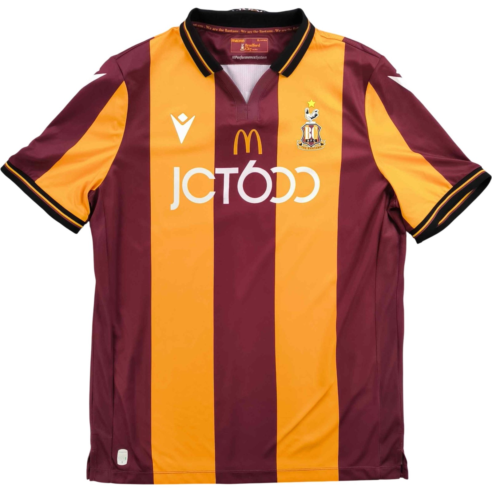 Bradford City 2022-23 Macron hazai foci mez XL-es