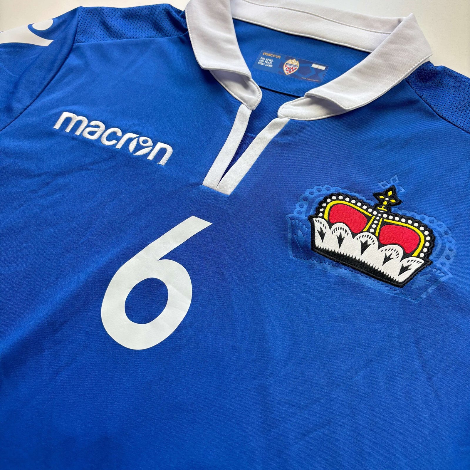 Liechtenstein válogatott 2020 Macron hazai Andreas Malin foci mez L-es