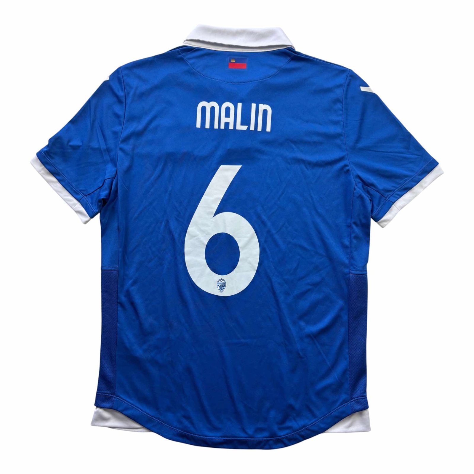 Liechtenstein válogatott 2020 Macron hazai Andreas Malin foci mez L-es