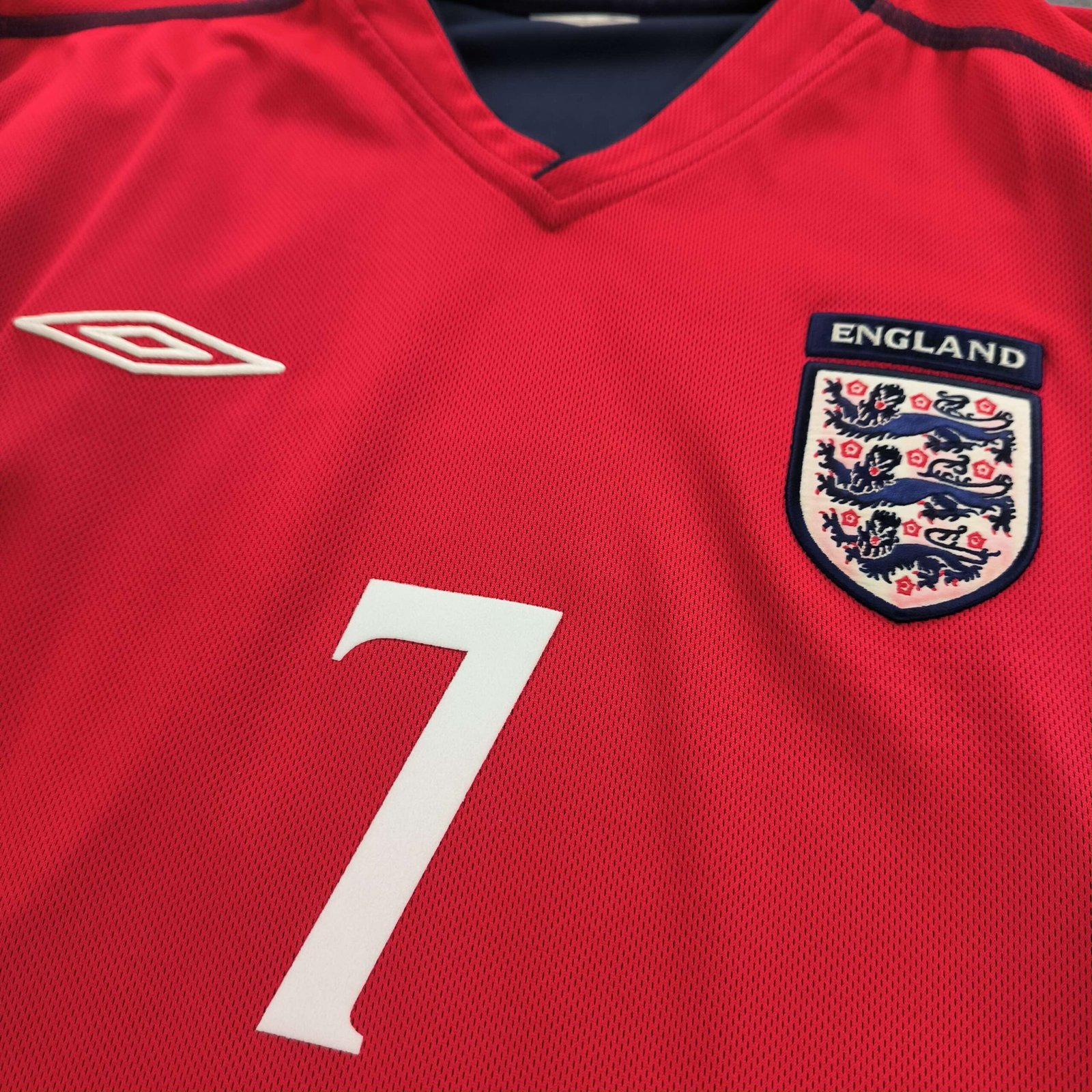 Anglia Angol válogatott 2002-04 Umbro vendég David Beckham foci mez M-es - Image 3