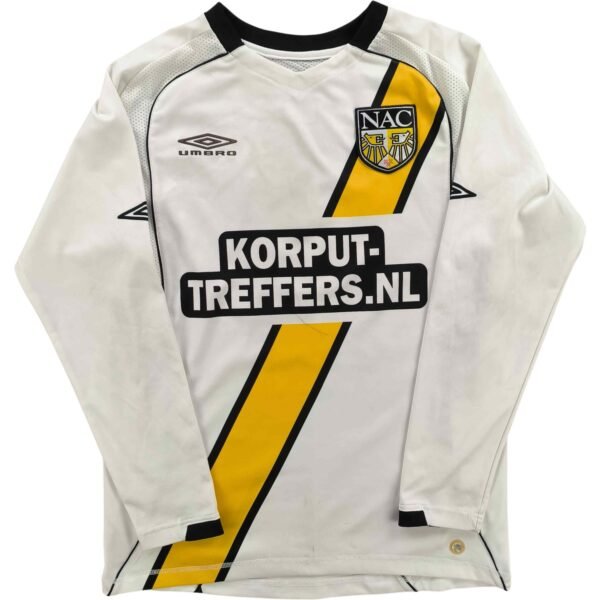 NAC Breda 2007-08 Umbro vendég hosszú ujjú #12 foci mez S-es