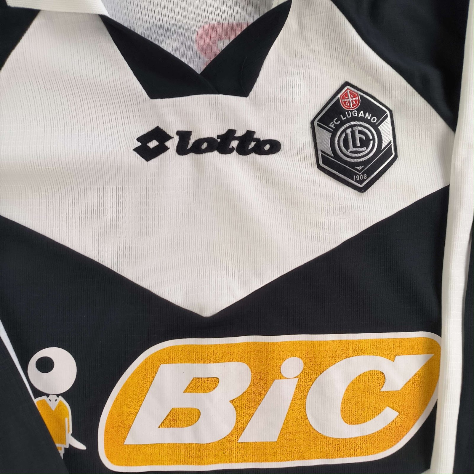 Lugano 1997-98 Lotto vendég hosszú ujjú foci mez gyerek M-es - Image 3