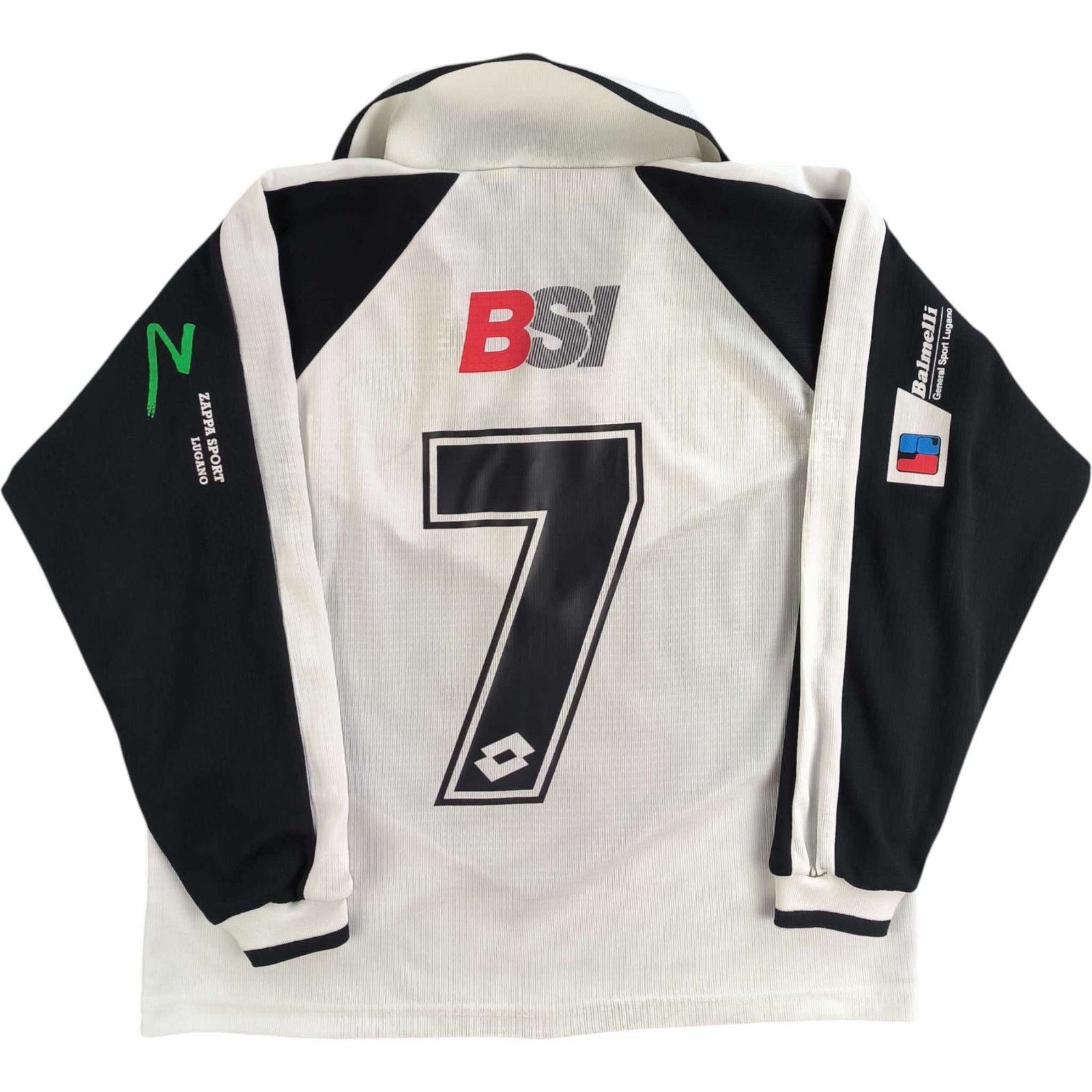 Lugano 1997-98 Lotto vendég hosszú ujjú foci mez gyerek M-es - Image 2