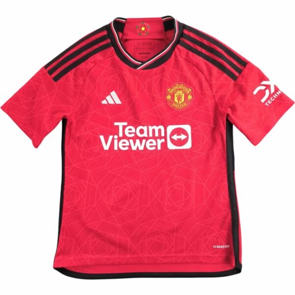 Manchester United 2023-24 Adidas hazai foci mez gyerek 152-es