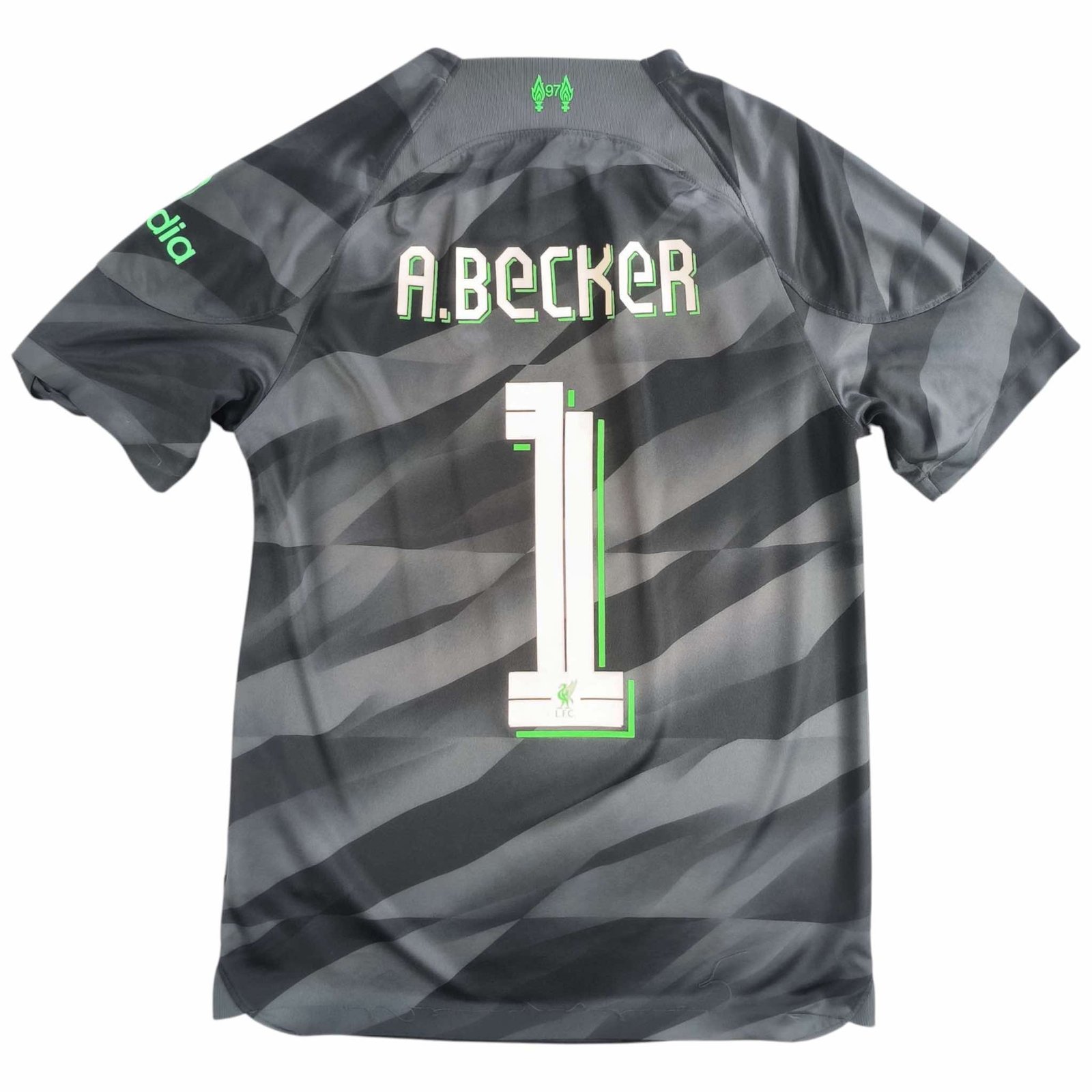 Liverpool 2023-24 Nike kapus Alisson Becker foci mez S-es