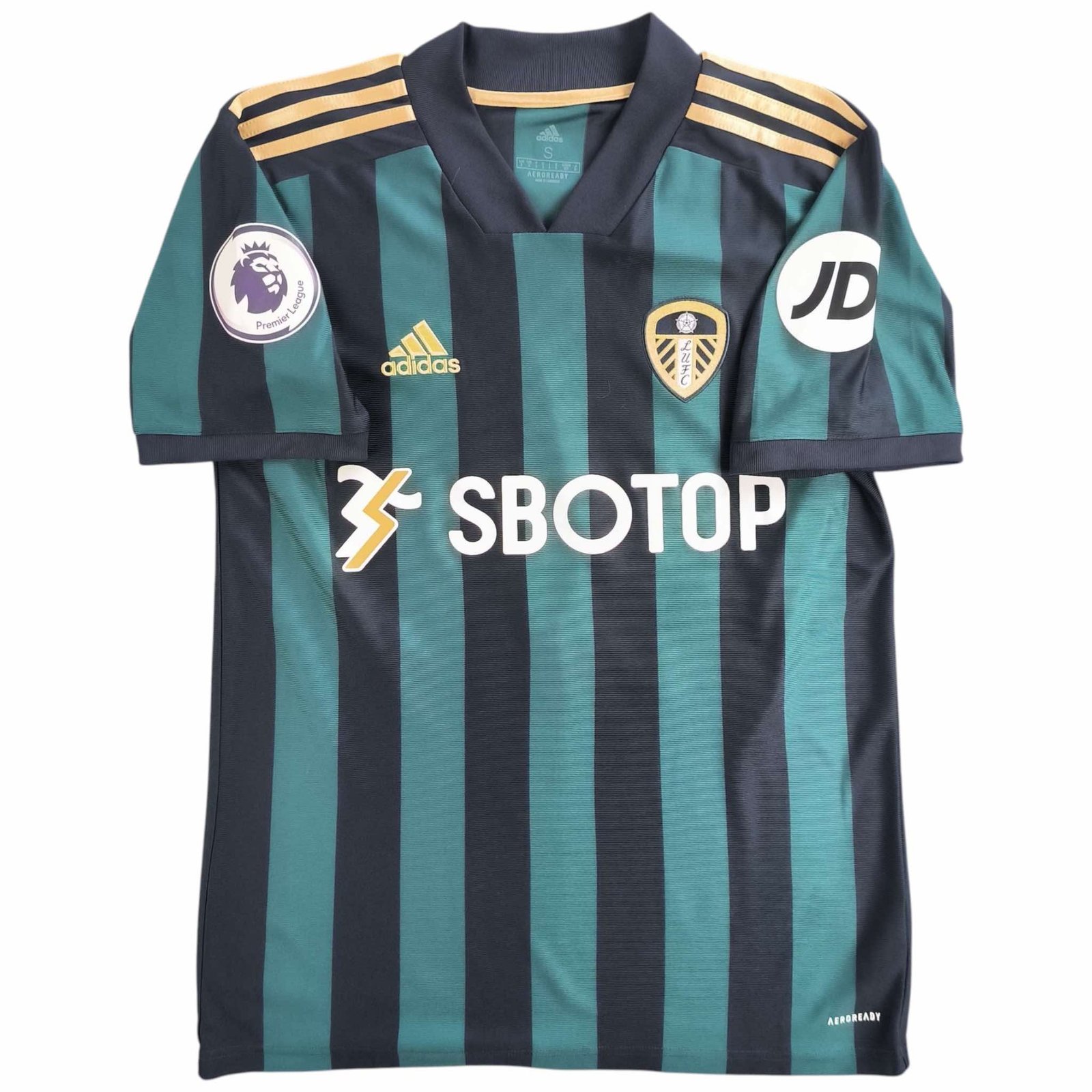 Leeds United 2020-21 Adidas vendég Jack Harrison foci mez S-es - Image 2
