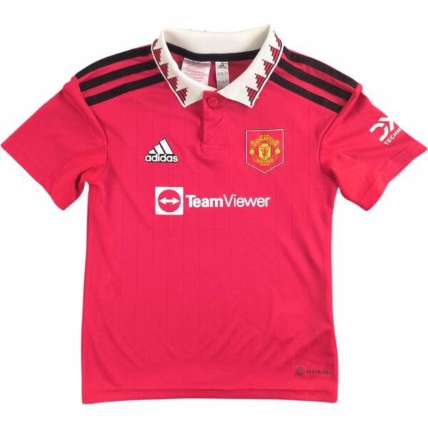 Manchester United 2022-23 Adidas hazai foci mez gyerek 116-os