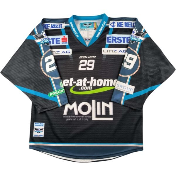 Black Wings Linz Michael Ouzas jégkorong mez L-es