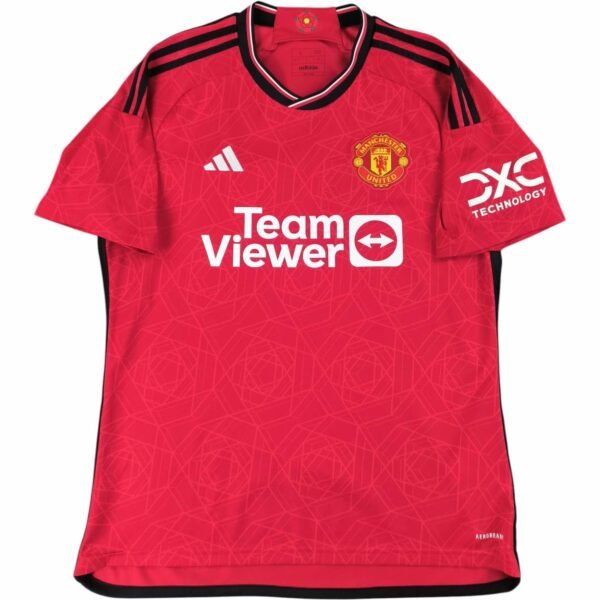 Manchester United 2023-24 Adidas hazai foci mez L-es
