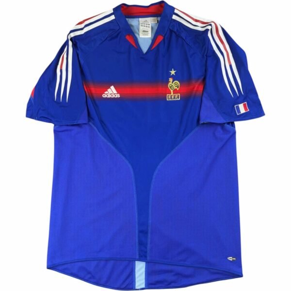 Franciaország Francia válogatott 2004-06 Adidas hazai foci mez L-es