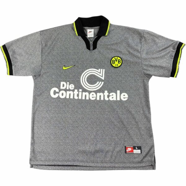 Borussia Dortmund 1997-98 Nike vendég foci mez L-es
