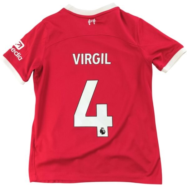 Liverpool 2023-24 Nike hazai Virgil van Dijk foci mez gyerek 128-137-es