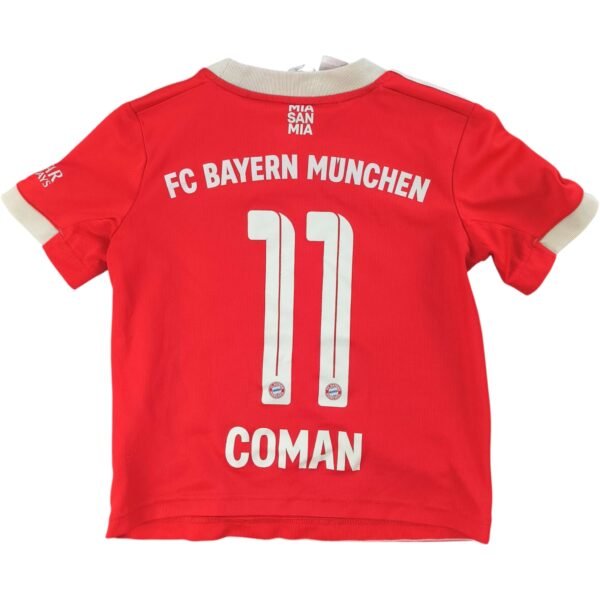 Bayern München 2022-23 Adidas hazai Kingsley Coman foci mez gyerek 116-os