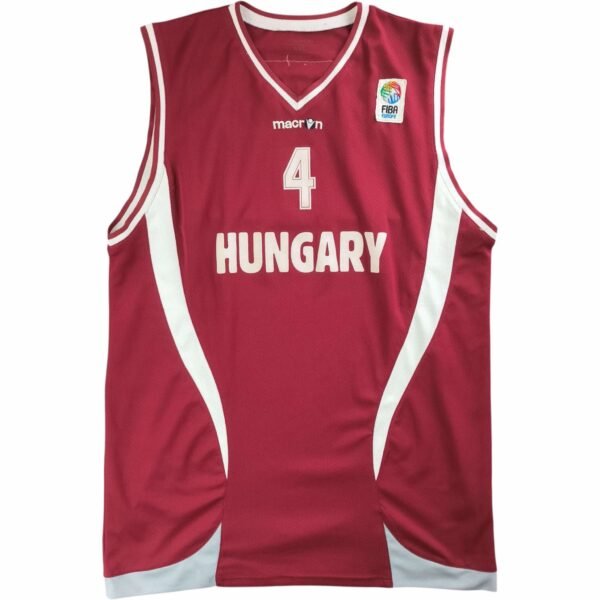 Magyarország Magyar válogatott Zahorán Bertold Macron FIBA kosárlabda mez 3XL-es
