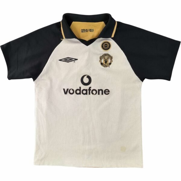 Manchester United 2001-02 Umbro vendég foci mez gyerek gyerek 110-es