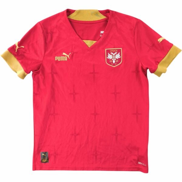 Szerbia Szerb válogatott 2022-24 Puma hazai foci mez gyerek 140-es