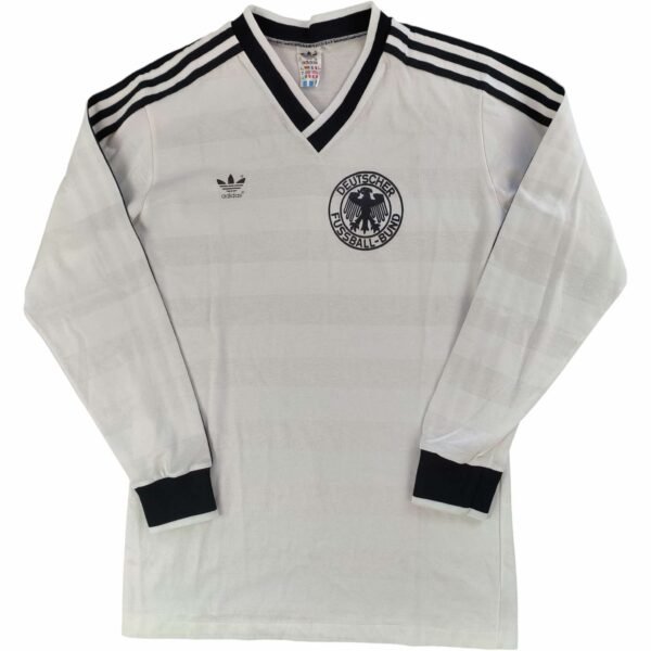Németország Német válogatott 1984-86 Adidas hazai hosszú ujjú foci mez D5/6-os