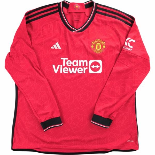 Manchester United 2023-24 Adidas hazai hosszú ujjú foci mez XXL-es