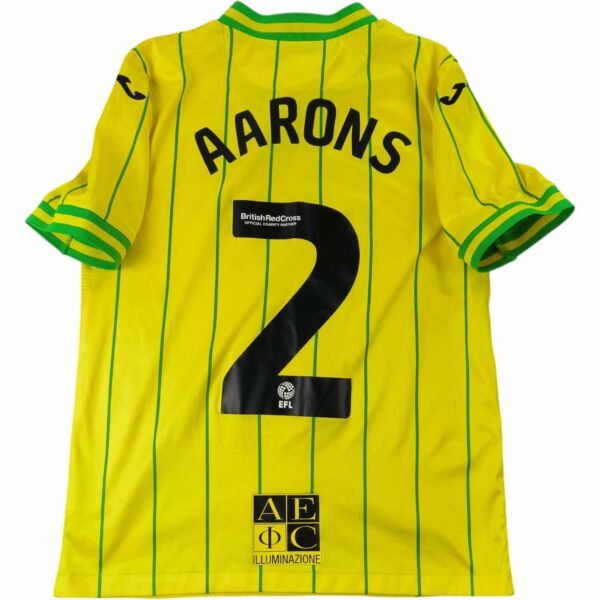 Norwich City 2022-23 Joma hazai Max Aarons foci mez gyerek L-es
