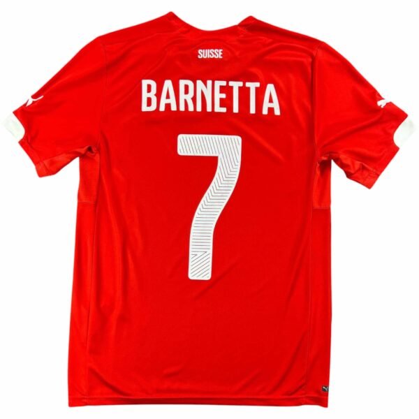 Svájc Svájci válogatott 2014-16 Puma hazai Tranquillo Barnetta foci mez S-es