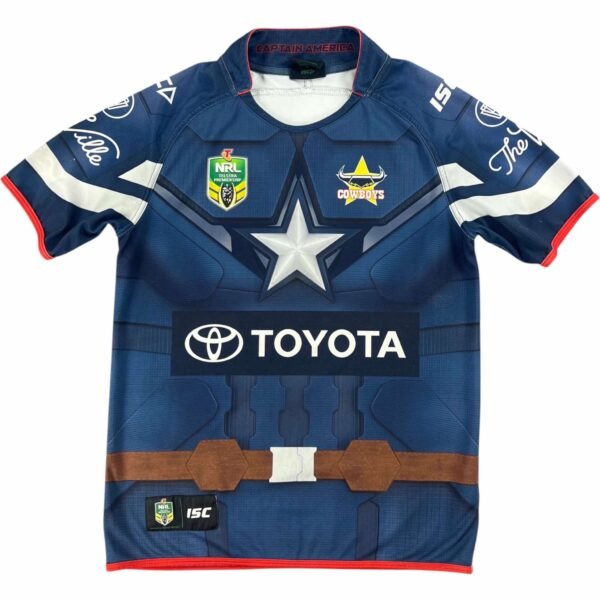 North Queensland Cowboys Marvel Captain America rögbi mez S-es