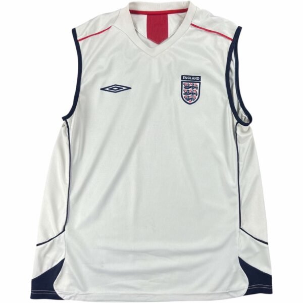 Anglia Angol válogatott 2002-04 Umbro training ujjatlan foci mez M-es