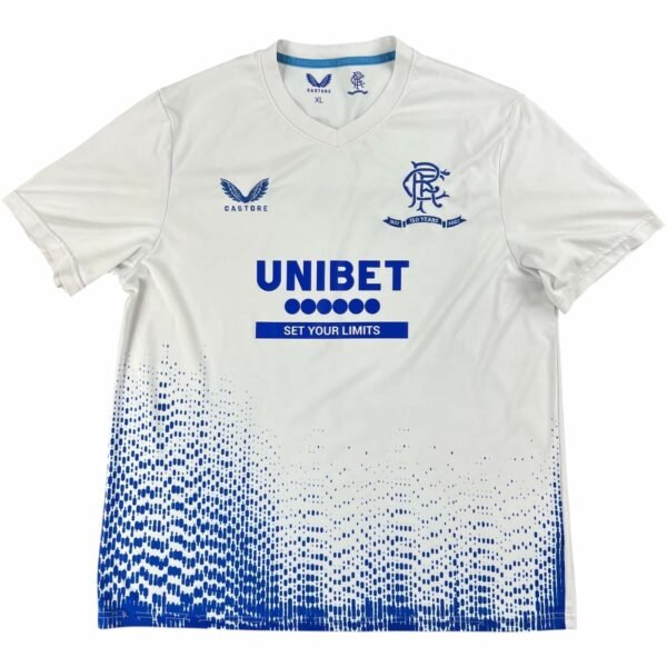 Rangers 2021-22 Castore pre-match training foci mez XL-es