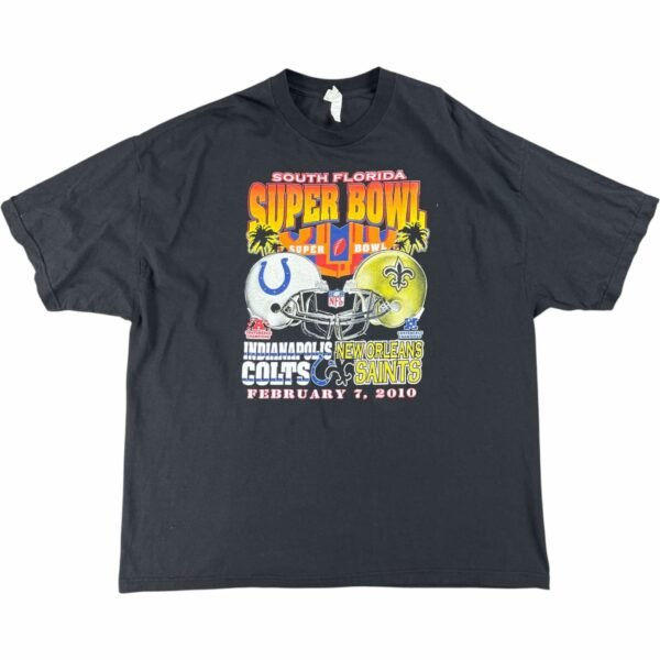 2010 Super Bowl Indianapolis Colts New Orleans Saints NFL póló XXL-es