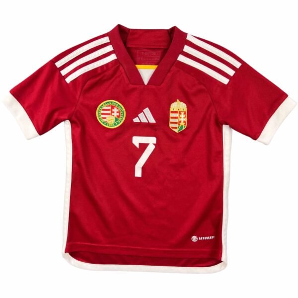 Magyarország Magyar válogatott 2022-24 Adidas hazai "Ében #7" foci mez gyerek 128-as