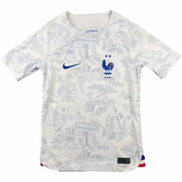 Franciaország Francia válogatott 2022-23 Nike vendég foci mez gyerek 122-128-as