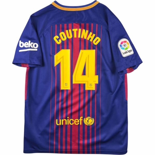 FC Barcelona 2017-18 Nike hazai Philippe Coutinho foci mez gyerek 147-158-as