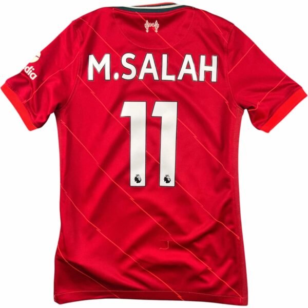 Liverpool 2021-22 Nike hazai Mohamed Salah foci mez gyerek 128-137-es