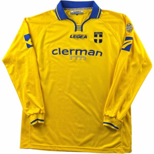 Hellas Verona 2003-04 Legea vendég hosszú ujjú foci mez L-es
